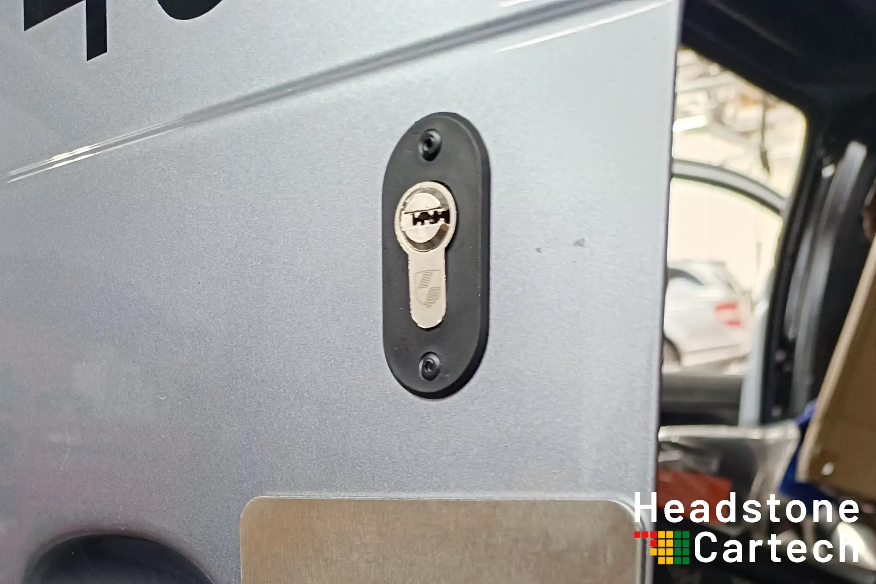 External keyway on a van security deadlock fitted in Harrow